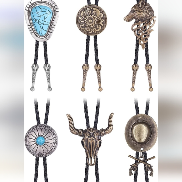 New set of western leather bolo ties - Picture 5 of 6